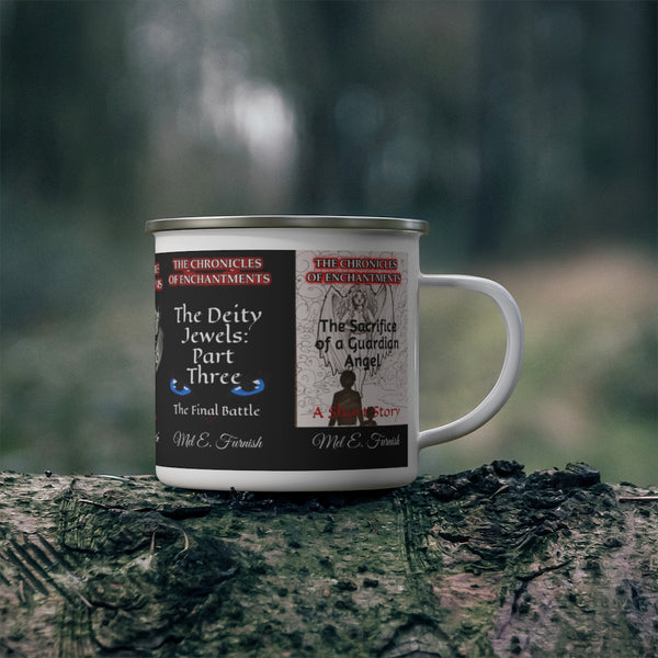 The Chronicles of Enchantments - Book Covers - Enamel Campfire Mug