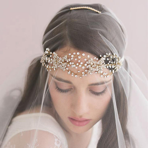Beautiful Crystal Accessories Cover Soft Veil