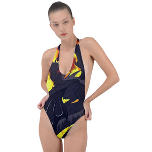 Dragon Torrick - "Flame" - Backless Halter One Piece Swimsuit