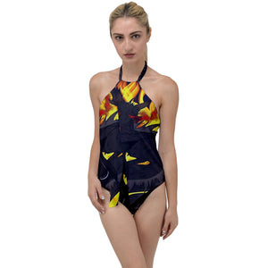 Dragon Torrick - "Flame" - Go with the Flow One Piece Swimsuit