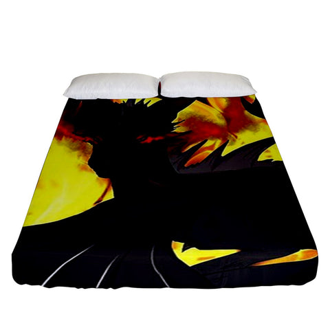 Dragon Torrick - "Flame" - Fitted Sheet (Queen Size)