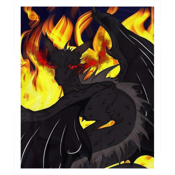 Dragon Torrick - "Flame" - Fleece Sherpa Blankets