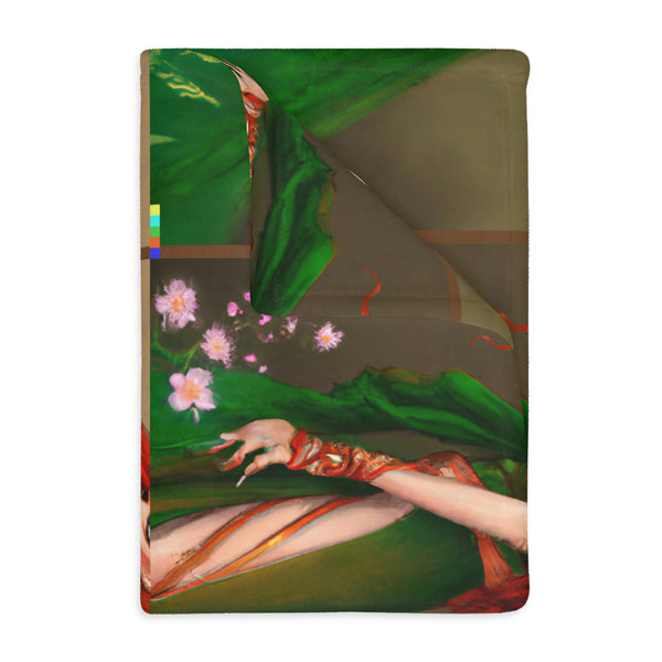 Goddess Florafilia - Velveteen Minky Blanket (Two-sided print)