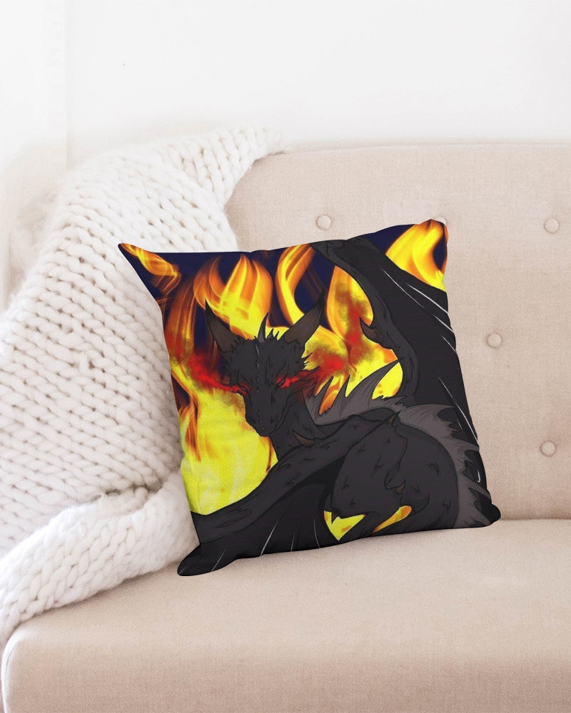 Dragon Torrick - "Flame" -  Throw Pillow Case 18"x18"