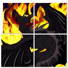 TCoE - Dragon Torrick - "Flame" - Multi Panel Split