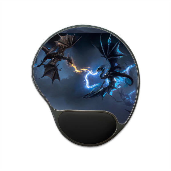 Dayne & Darzith - "Darzithlius & Fulgarith - Midflight Battle" - Mouse Pad With Wrist Rest