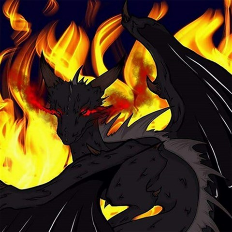Dragon Torrick - "Flame" - Storage Stool 12"