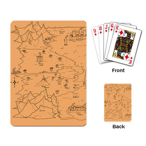 TCoE - Trindavin Map 'parchment' West - Playing Cards Single Design (Rectangle)