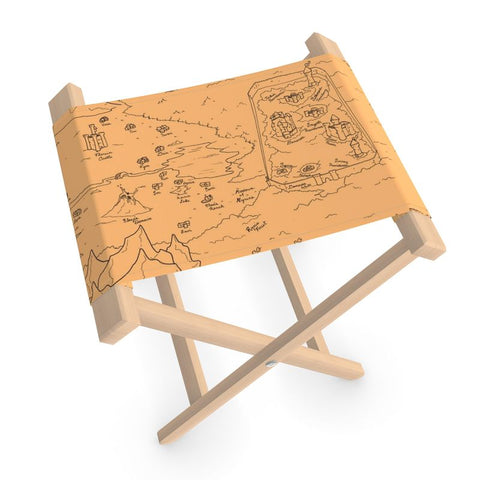 TCoE - Trindavin Map 'parchment' - Folding Stool Chair