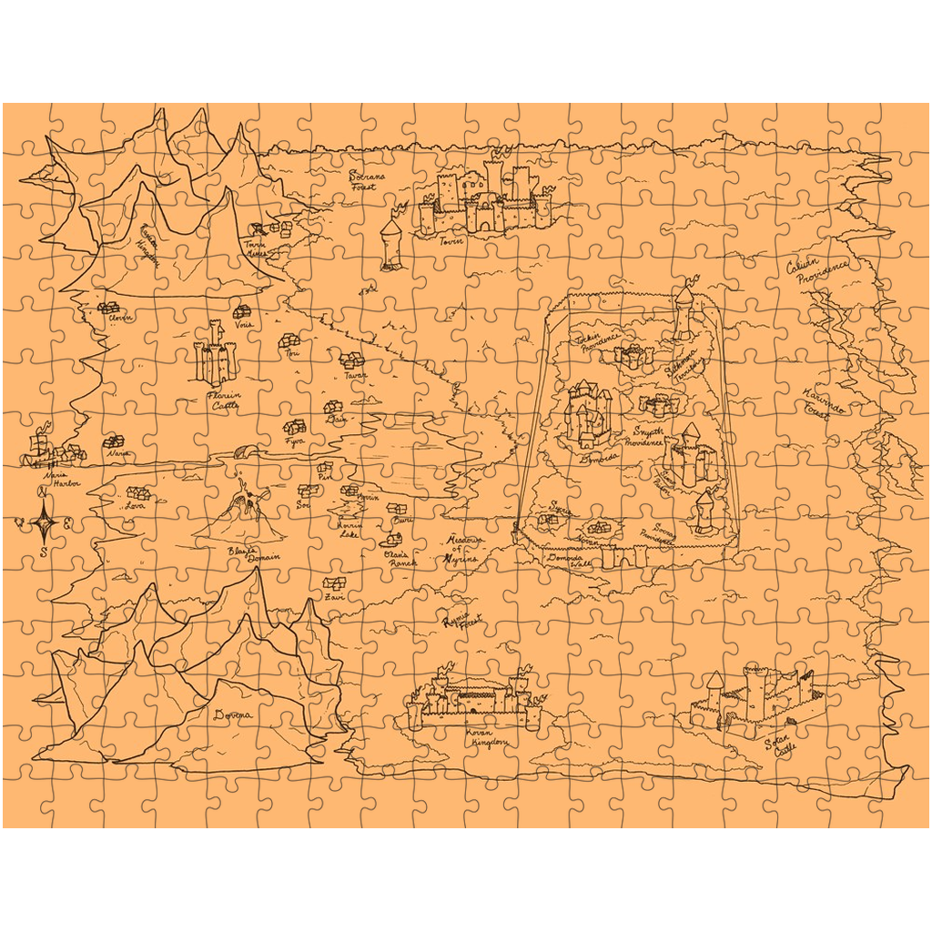 TCoE - Trindavin Map 'parchment' - Puzzles