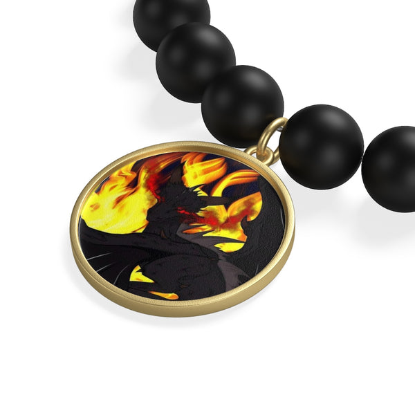 Dragon Torrick - "Flame" - Matte Onyx Bracelet