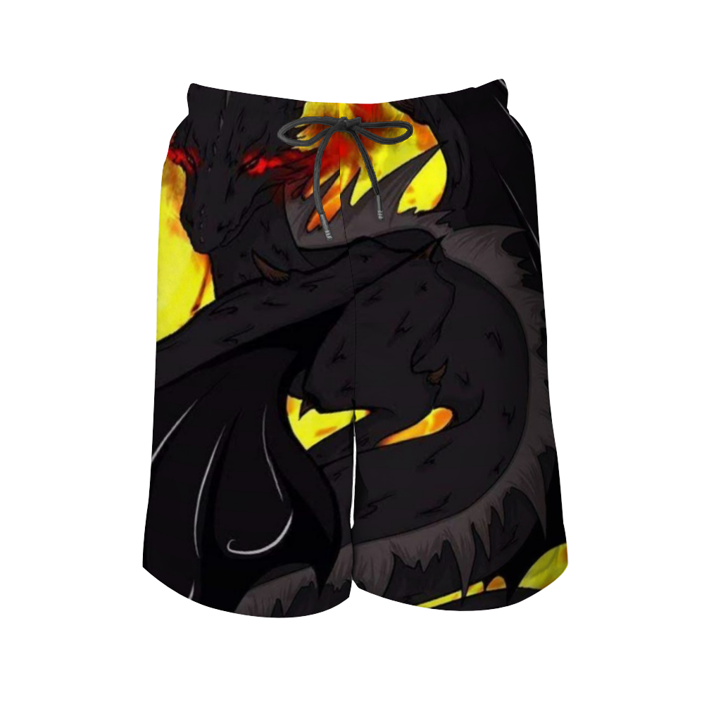 Dragon Torrick - "Flame" - Men's Beach Pants Shorts (Single-Chip Design)