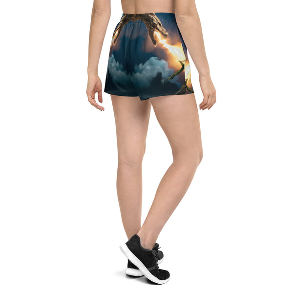 Ignis Drac - "Attack from Above" - Ladies Recycled Athletic Shorts