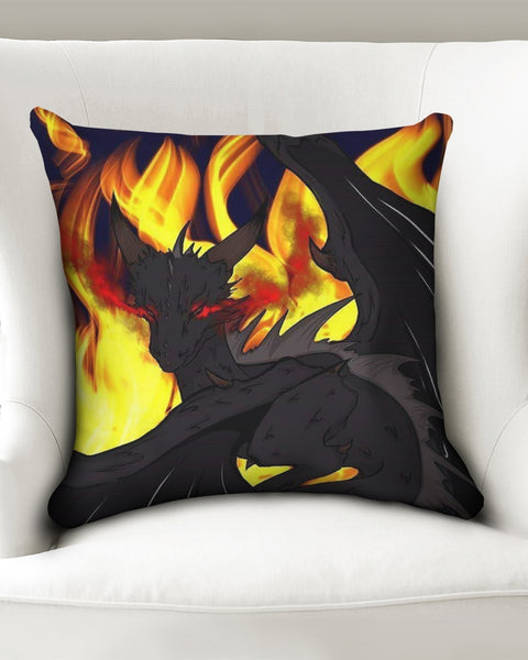 Dragon Torrick - "Flame" -  Throw Pillow Case 18"x18"