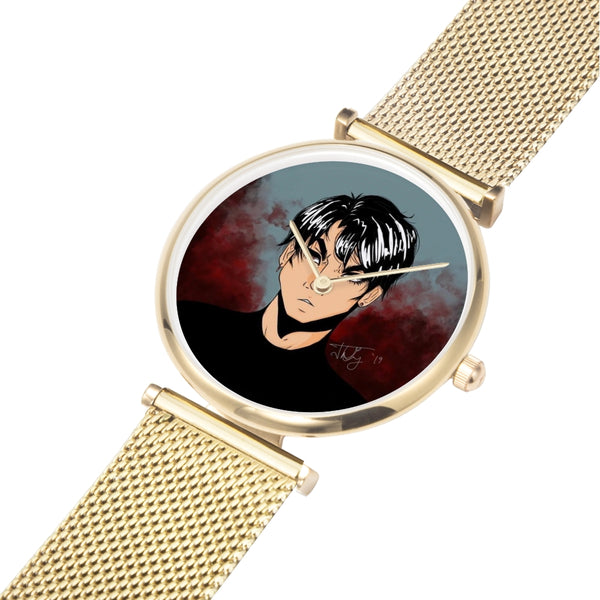 Torrick - "brooding boi" - New Gold / Silver / Rose Gold Steel Strap Water-Resistant Quartz Watch