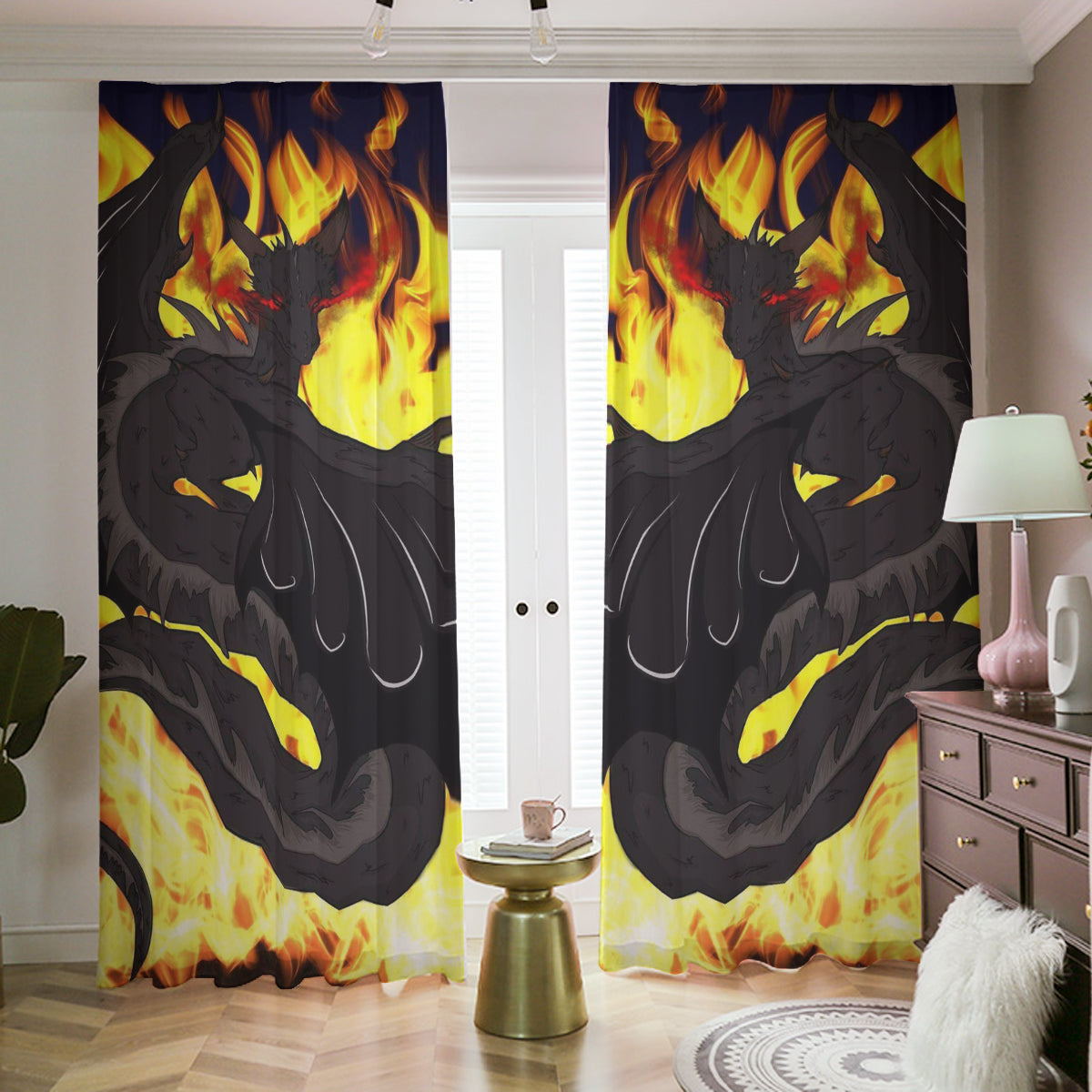 Dragon Torrick - "Flame" - Blackout Curtains | 265(gsm)