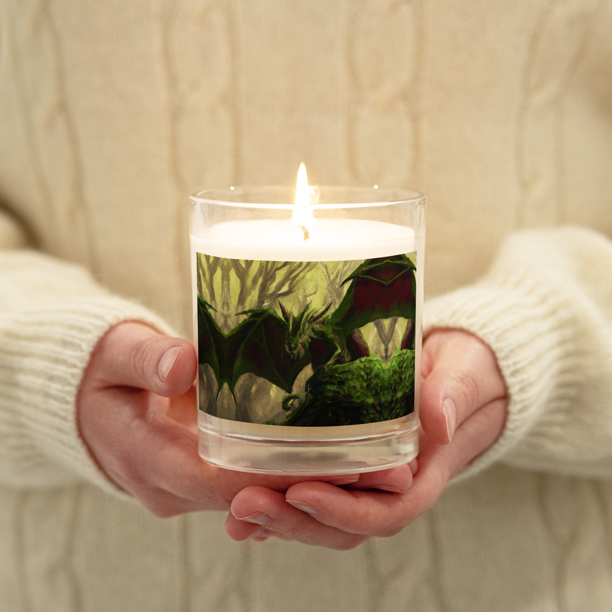 Ancient Friends & New Friends - Forest Dragon - Glass jar soy wax candle