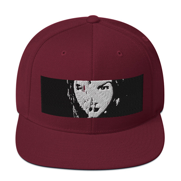 Ethia - Crimson Glare (Black & White) - Snapback Hat