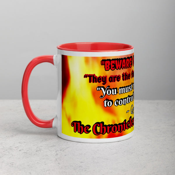 TCoE: Book Two - Queen Laythia Quote - "Beware of your fears" - Mug with Color Inside