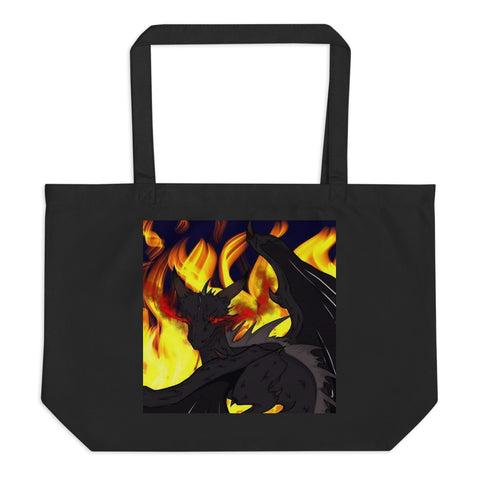 Dragon Torrick - "Flame" - Large organic tote bag