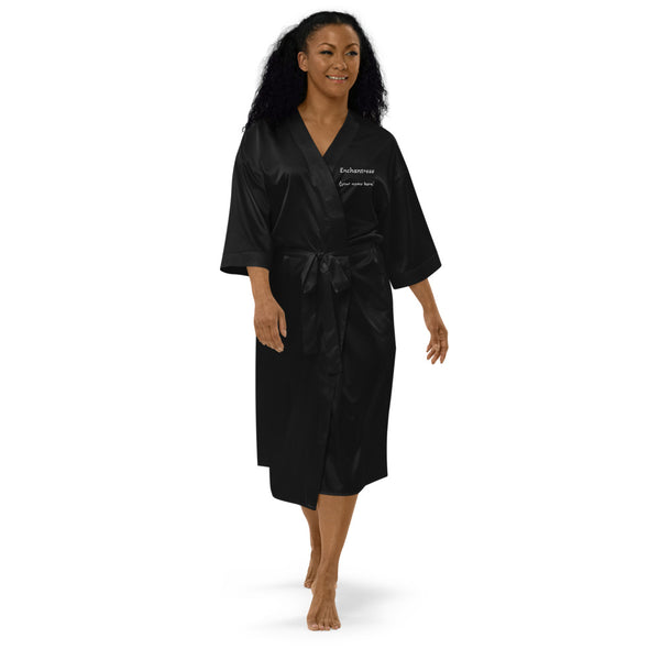 "Enchantress" - Customizable Name - Satin robe