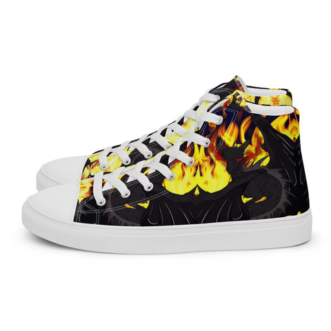 Dragon Torrick - "Flame" - Ladies high top canvas shoes